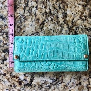 **EUC** RARE Gorgeous kNk Leather Teal Mint Wallet